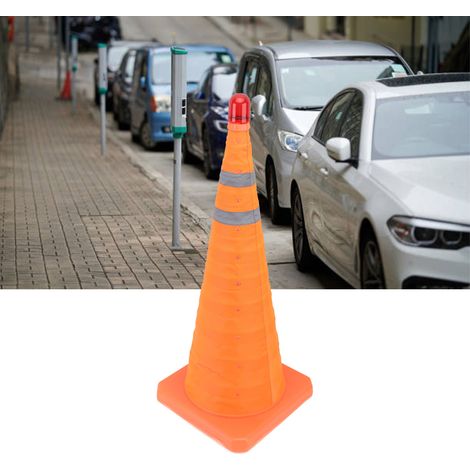 Type de feu de signalisation, 703030CM, double bande réfléchissante, barrière de sécurité télescopique à vision nocturne, cône de signalisation relevable. (1/5)