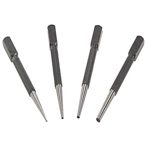 Priory 66SN4 Set of 4 Nail Punches in Wallet