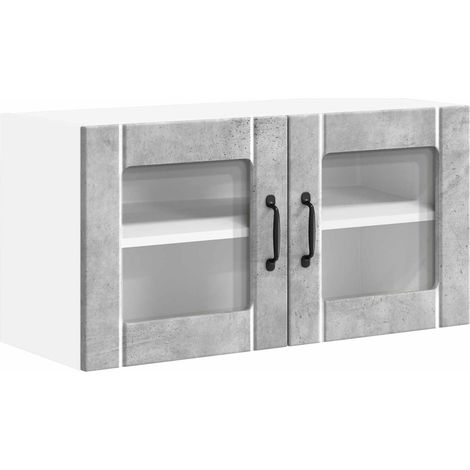 Maison Exclusive - Armario de vidrio para pared LUCCA Gris Hormig