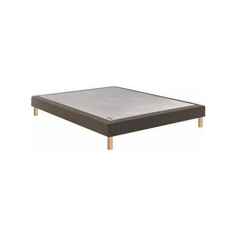 Sommier tapissier Epeda NOYER MARRON 160x200 confort ferme 13 lattes sapin brun foncé 15 cm