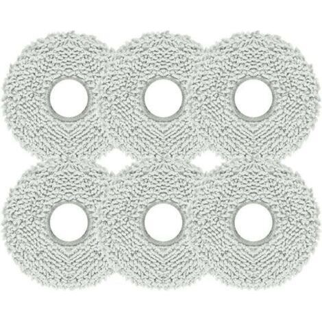 Lot de 6 lingettes de rechange pour ECOVACS DEEBOT T20 Omni - Pour Ecovacs Deebot T20 Omni - Chiffon de nettoyage compatible avec Ecovacs Deebot T20 Omni (1/4)