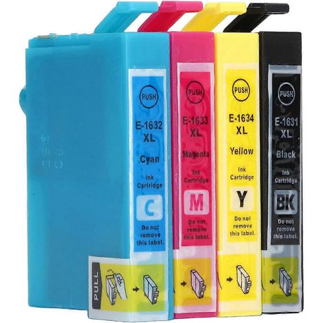 4 Tintenpatronen BK CMY Gleichmäßiger Tintenfluss Klarer, lichtechter Druck Druckerpatrone mit Tinte für