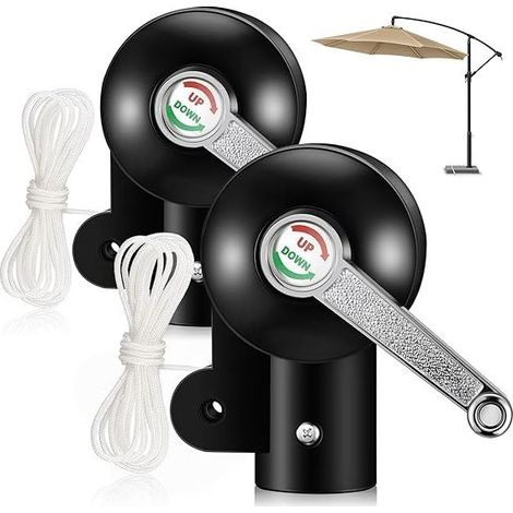 Patio Umbrella Accessories Parts Outdoor Umbrella Replacement Parts Heavy Duty Stand Umbrella Crank Replacement for Patio Picnic Umbrella Yard Balcony Crank Handle (1/5)