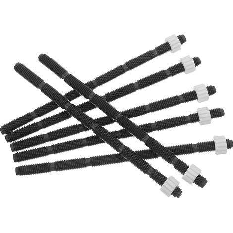 10pcs Tige de Bouton de Réservoir de Toilette en Plastique Noir (1/5)