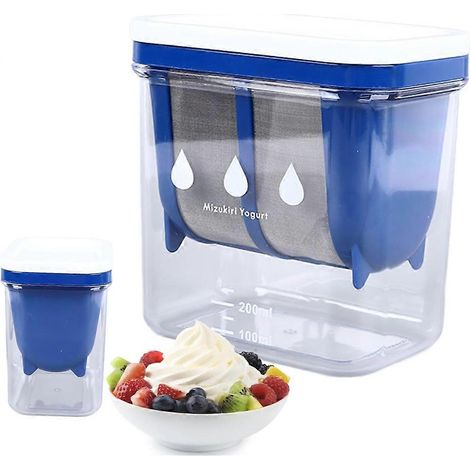 Griechisches Joghurt-Sieb, großes Fassungsvermögen (200 ml), ideal für die Herstellung von hausgemachtem Joghurt, mit feinmaschigem Beutel für Suppen, Fruchtsäfte und andere Zubereitungen. (1/5)