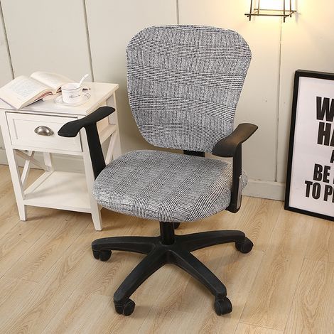 Housse De Chaise Amovible De Style Extensible Moderne - Housse De Chaise Amovible Et Résistante Pour Chaise De Bureau Rotative Chaise Pivotante Chaise, (Fauteuil Non Fourni) - 13 (1/4)