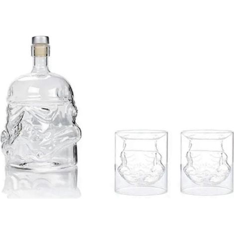 Transparentes Totenkopfglas, hochwertiges Borosilikatglas, hitzebeständig