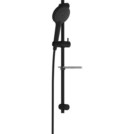 VitrA Bliss set de douche noir mat (douchette, flexible et barre) (1/5)