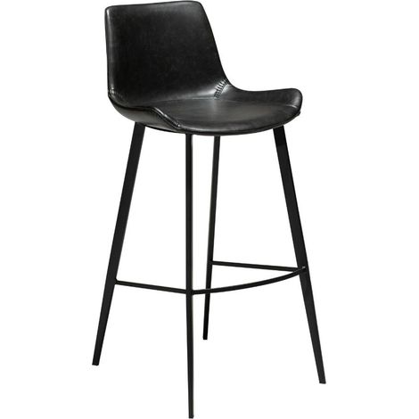 Hype Dan-Form Barhocker PU-Kunstleder schwarz.