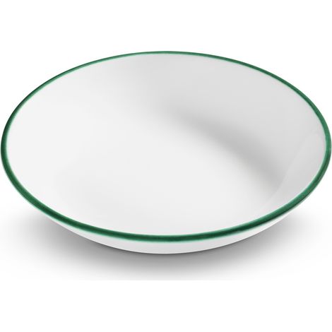 Gmundner Keramik Grüner Rand Suppenteller Cup (Ø 20cm)