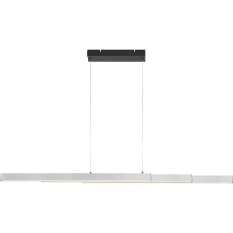 LED Pendelleuchte Madrid ausziehbar silber 126 cm warmweiß-kaltweiß dimmbar