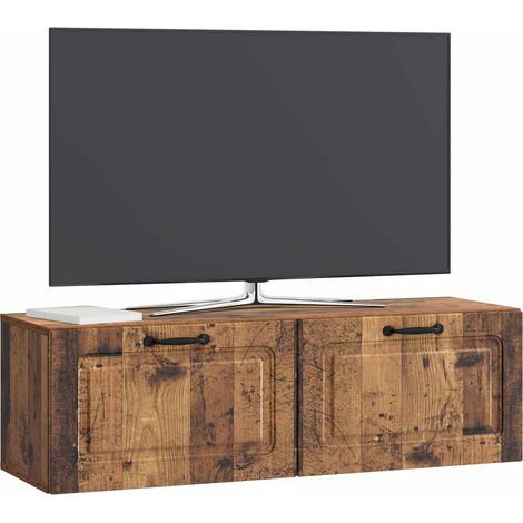 Maison Exclusive - Mobile Porta TV da Muro Legno antico 98 x 31 x 30 cm (1/5)
