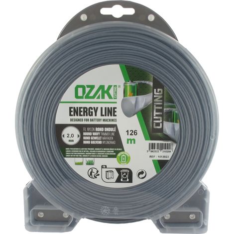 Coque Fil Nylon Ondulé Rond Ozaki Energy Line. Breveté, Pour Optimisation Autonomie Des équipements à Batterie - Longueur: 126 M