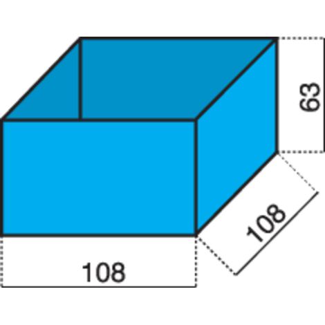 Hünersdorff Sortimentskoffer-Einsatz (L x B x H) 108 x 108 x 63 mm Anzahl Fächer: 1 Inhalt 1 St.