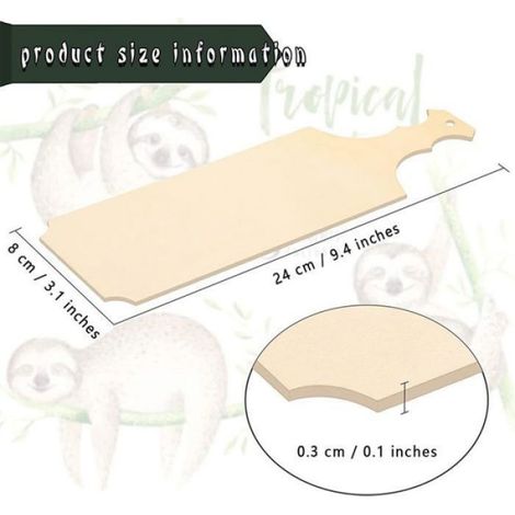 Mini Planche À Découper - Bois Naturel - Avec Poignée Et Trou De Suspension - Idéale Pour Apéritif Cuisine Créative Et Décoration - 12 Pièces (1/4)