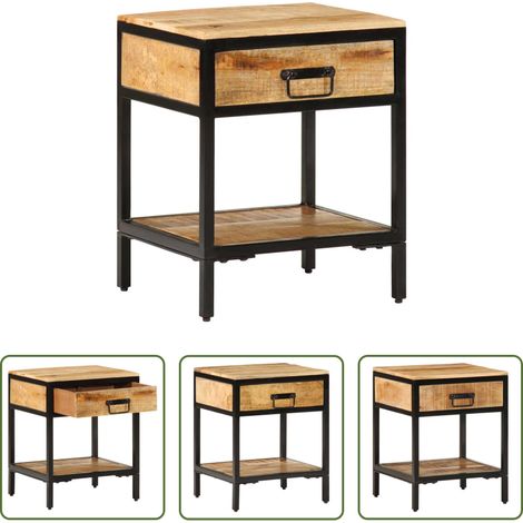 vidaXL Table de chevet marron - Table de chevet avec tiroir Marron 40 x 35 x 50 cm (1/5)