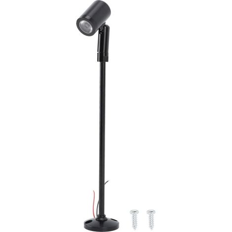 Mini projecteur LED pour vitrines de bijoux, éclairage d'exposition, DC12V, éclairage vertical pour armoire, protection des yeux, dissipation thermique stable, noir et blanc. (1/5)