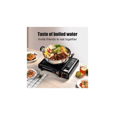 Ortviai – Gaskocher mit 1 Brenner, 2400 W – kompakter Campingkocher mit rutschfestem Griff, 2 Leistungsstufen – kompatibel mit Standard-Gaskartuschen (1/5)