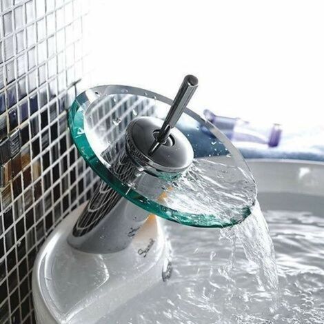 Waschtischarmatur, gewerbliche Einhebel-Waschtischarmatur, universelle Waschtischarmatur mit Wasserfallfunktion, Badewannen-Waschtischarmatur mit Wasserfallfunktion (1/4)