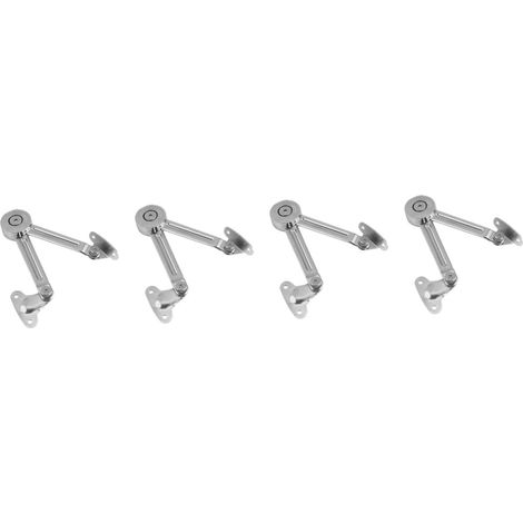 4 jeux de supports métalliques pour couvercles placards et coffres, barres support boîtes à jouets (1/5)