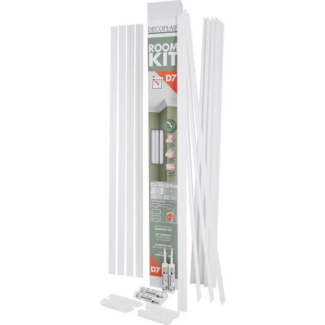 D7-ROOMKIT DECOFLAIR Moulure de plafond Polystyrène 45 x 40 x 2000 - 1 pièce (1/3)