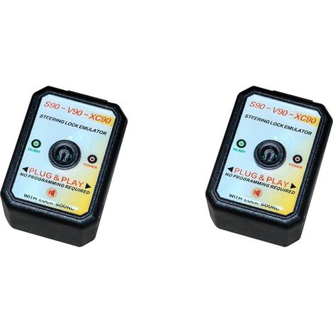 Un simulatore di bloccasterzo 2x per S90, V90 e XC90, con effetti sonori di bloccaggio, che non richiede programmazione.