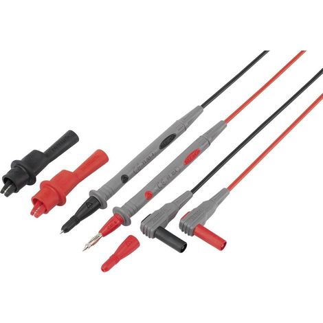 VOLTCRAFT TL 88-4 KIT puntali di sicurezza Spina a banana 4 mm Sonda 1.80 m Nero, Rosso 1 KIT