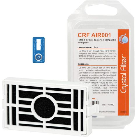 Filtre à air antibactérien compatible ANT001 pour frigo Whirlpool (1/3)