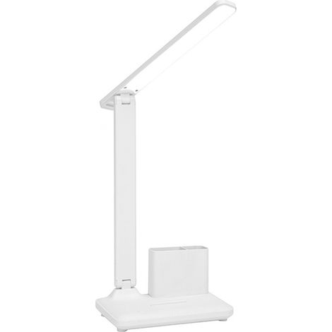 Lampe de bureau tactile LED à intensité variable (3 températures de couleur), pliable, avec porte-stylo et support pour téléphone, idéale pour étudier et lire. Rechargeable et utilisable sur secteur. (1/5)