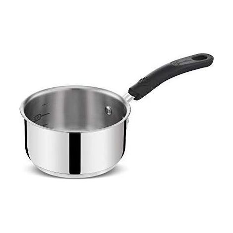 Lagostina Pratica Casserole Profonde avec Long Manche en Acier Inox 18/10, Fond Lagoseal Plus pour Induction Gaz et Four jusqu'à 210°C, 14 cm