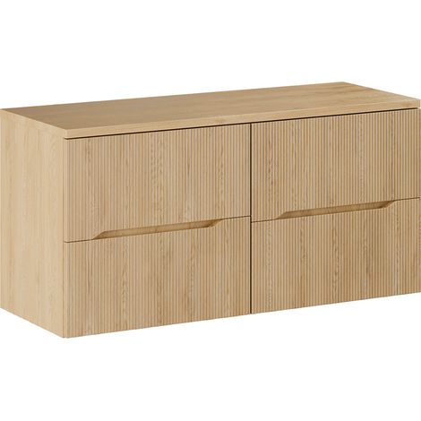 Meuble sous-vasque 120cm plan de toilette Isaline Bois (1/5)