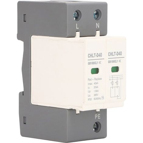 Dispositif de protection contre les surtensions CA, conception modulaire, ignifugé, parafoudre à réponse rapide, 2P 40 kA 385 V (1/5)