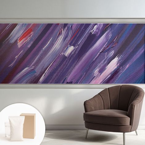 Tapete Dekorative Vliestapete mit Klebe für Wand - Mustertapete - moderne Einrichtung - für Büro Farbenfrohe Pinselstriche 250x104 cm (1/5)