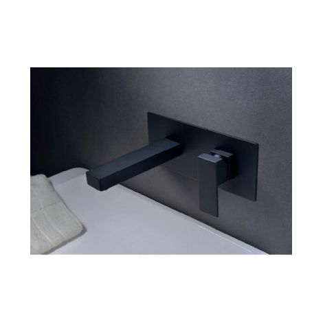 Grifería Empotrada Monomando Negro Serie Suiza IMEX (1/4)
