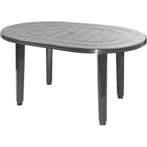 GARDEN LIFE mesa resina oval 130x90 cm antracita 4020ant , Mesa resina oval 130 x 90 cm antracita 4020ANT. -Marca: Garden Life.
-Referencia: 4020ANT.
-EAN: 8413689640207.
-Medidas: