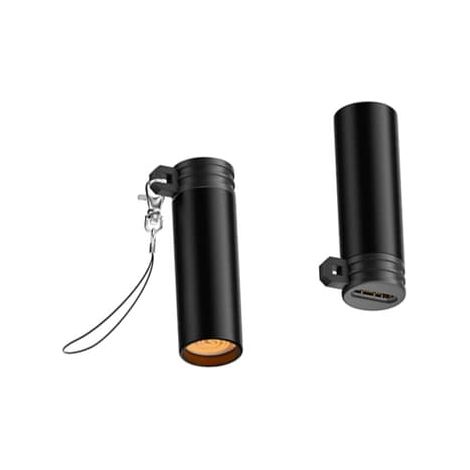 Briquets miniatures Type-C (lot de 2) — USB-C 6,5 W 5 V 1,3 A, alliage d'aluminium, allumage par souffle résistant au vent, pour une utilisation quotidienne et en extérieur, noir (1/4)
