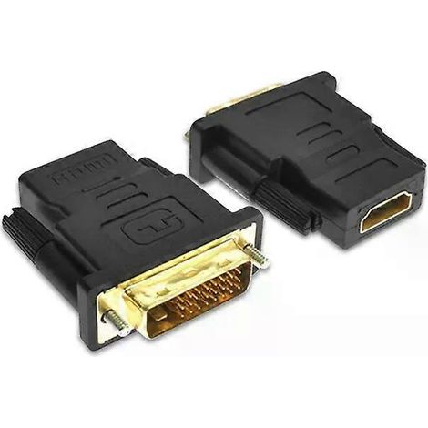 Nouvel adaptateur DVI vers HDMI, adaptateur compatible, adaptateur HDMI vers DVI, connecteur DVI mâle vers HDMI femelle, transmission bidirectionnelle 24+5 pour téléviseurs HD et projecteurs. (1/5)