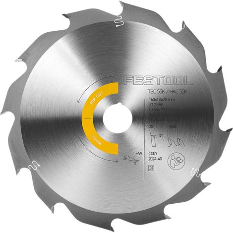 Hoja de sierra circular Festool HW 160x1,6x20 PW12 WOOD RIP CUT 160 x 1,6 x 20 mm ( 578580 ) (1/2)