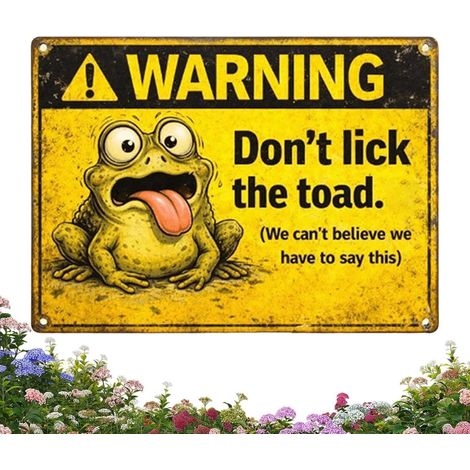 lustige Dekoration mit der Aufschrift Don t Lick the Toad