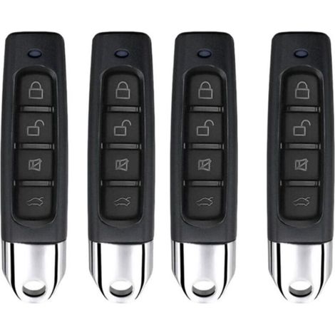 4PCS Télécommande Universelle Portail 433MHz, Télécommande Garage Sans Fil, Duplicateur de Clés à 4 Boutons (1/5)