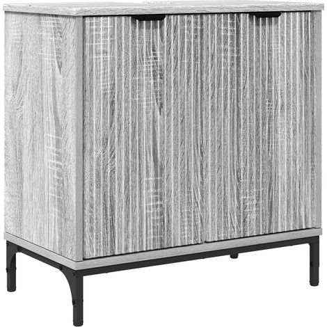 Maison Exclusive - Waschbeckenschrank mit Tür Graues Sonoma 60,5 (1/5)