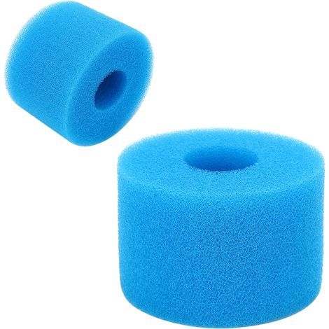 Élément filtrant lavable pour piscine, colonne d'éponge concentrique réutilisable, bleu (1/5)