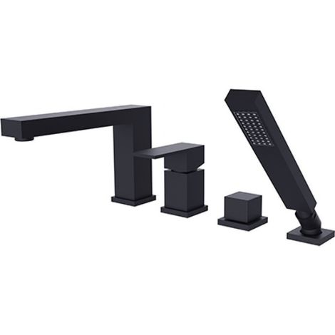Rubinetto per vasca moderno varium nero a 4 fori Besco (1/4)