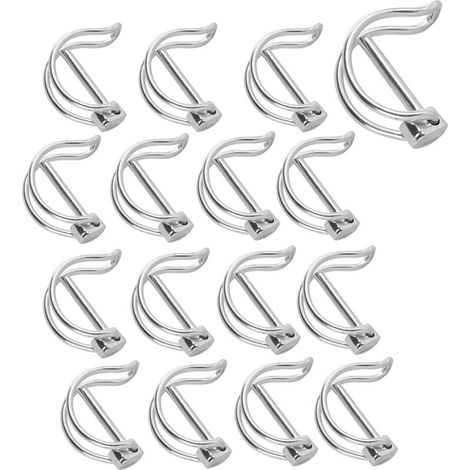 Packung mit 16 Klappstecknadeln, 4,5 x 40 mm, mit Schnappverschluss, Sicherheitsnadeln, für Landwirtschaft, Garten und Rasen