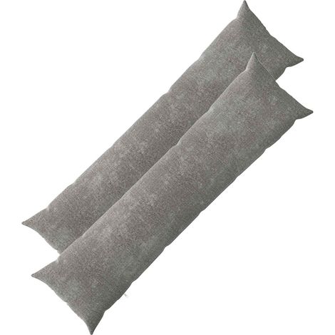 vidaXL Federa 2 pz HEERLEN Grigio Scuro 40 x 145 cm Tessuto Chenille