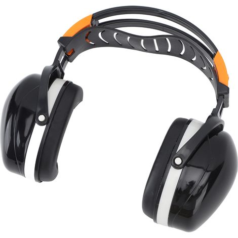 Casque antibruit pliable et léger pour une protection auditive optimale lors du jardinage, du tir et de la tonte de pelouse (noir et blanc). (1/5)