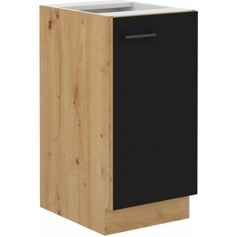 Cocinero Modena mueble de cocina negro mate 40 cm (1/2)