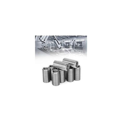 Kit de Réparation Filetée M12/M16, 10 Écrous et Manchons pour Réparation de Filets de Vis Endommagés