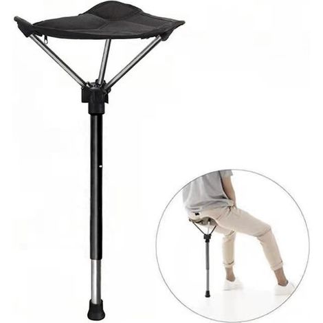 Taburete de pesca - Taburete plegable para acampar - Taburete plegable - Silla plegable - Taburete para acampar con bolsa de transporte (1/5)
