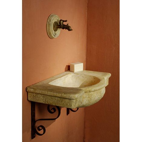 Habitat Et Jardin – Évier 1 bac en pierre reconstituée – Dimensions 70 x 42 x 17 cm – Bac profond 39 x 31 x 12,5 cm – Vendue avec rosace et supports en acier